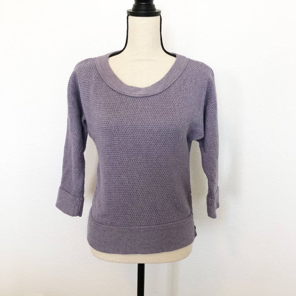 LOFT Purple Side Zip Pullover Knit Sweater Womens Small